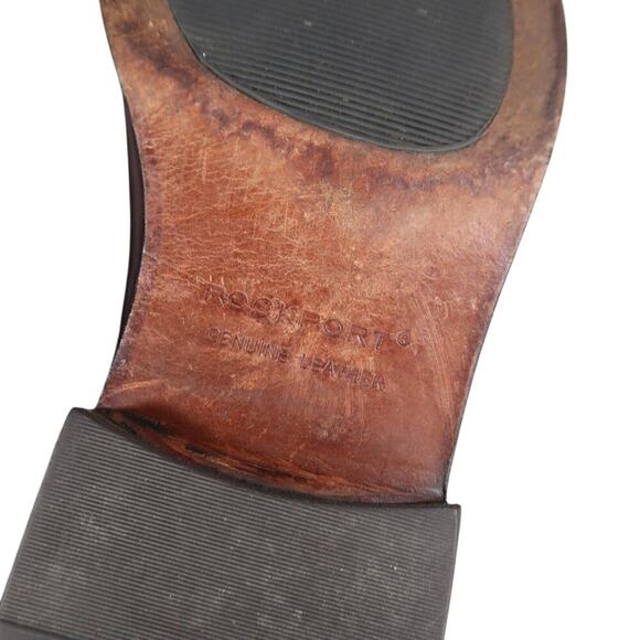 Rockport Shoes Men 8.5 Oxford Cap Toe Leather Dress Formal Classic Comfort Brown - Picture 13 of 16